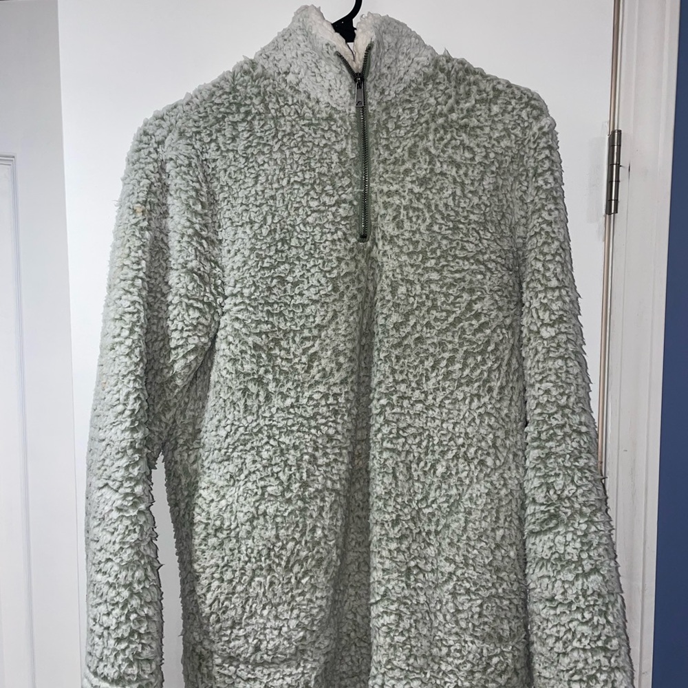 Cozy Gray Sherpa Jacket